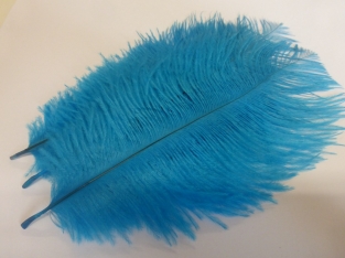 Ostrich Feathers Small Light Blue 3 Stuks